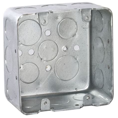 raco 2-gang gray metal electrical box 683sp|RACO Metal New Work Standard Square Wall .